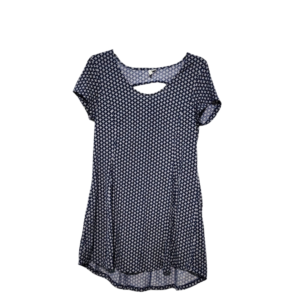 Ripcurl Cara Surfer VSCO Summer Vacation Skater Fit And Flare Navy Floral Dress